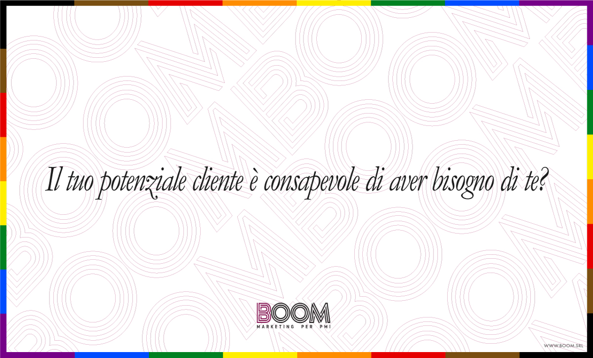 Il tuo potenziale cliente è consapevole di aver bisogno di te?