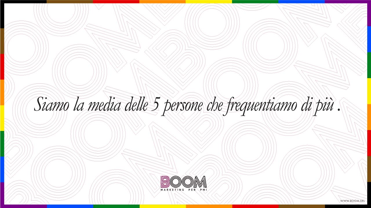 Siamo la media delle 5 persone che frequentiamo di più