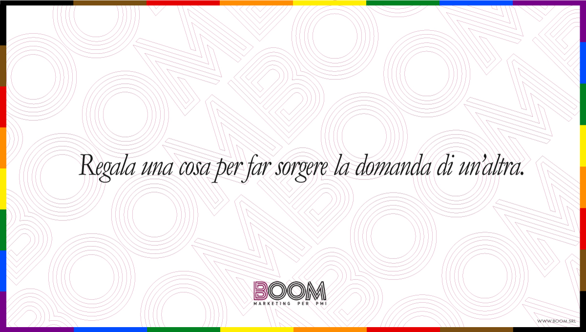Regala una cosa per far sorgere la domanda di un'altra
